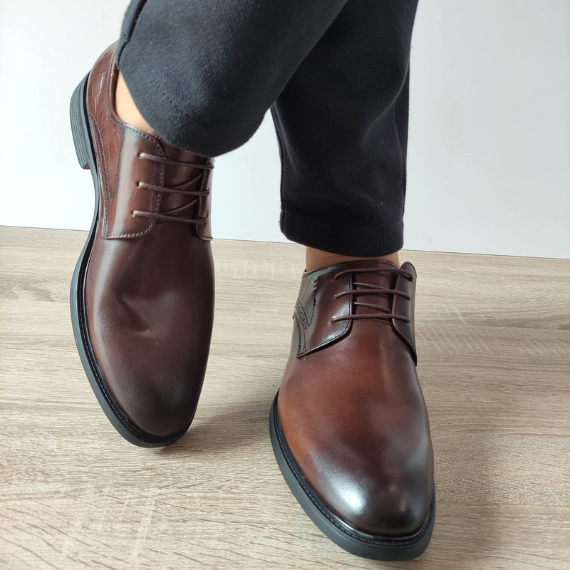 PANTOFI ELEGANTI BARBATI ELDEMAS TKH1352 MARO - imagine 5