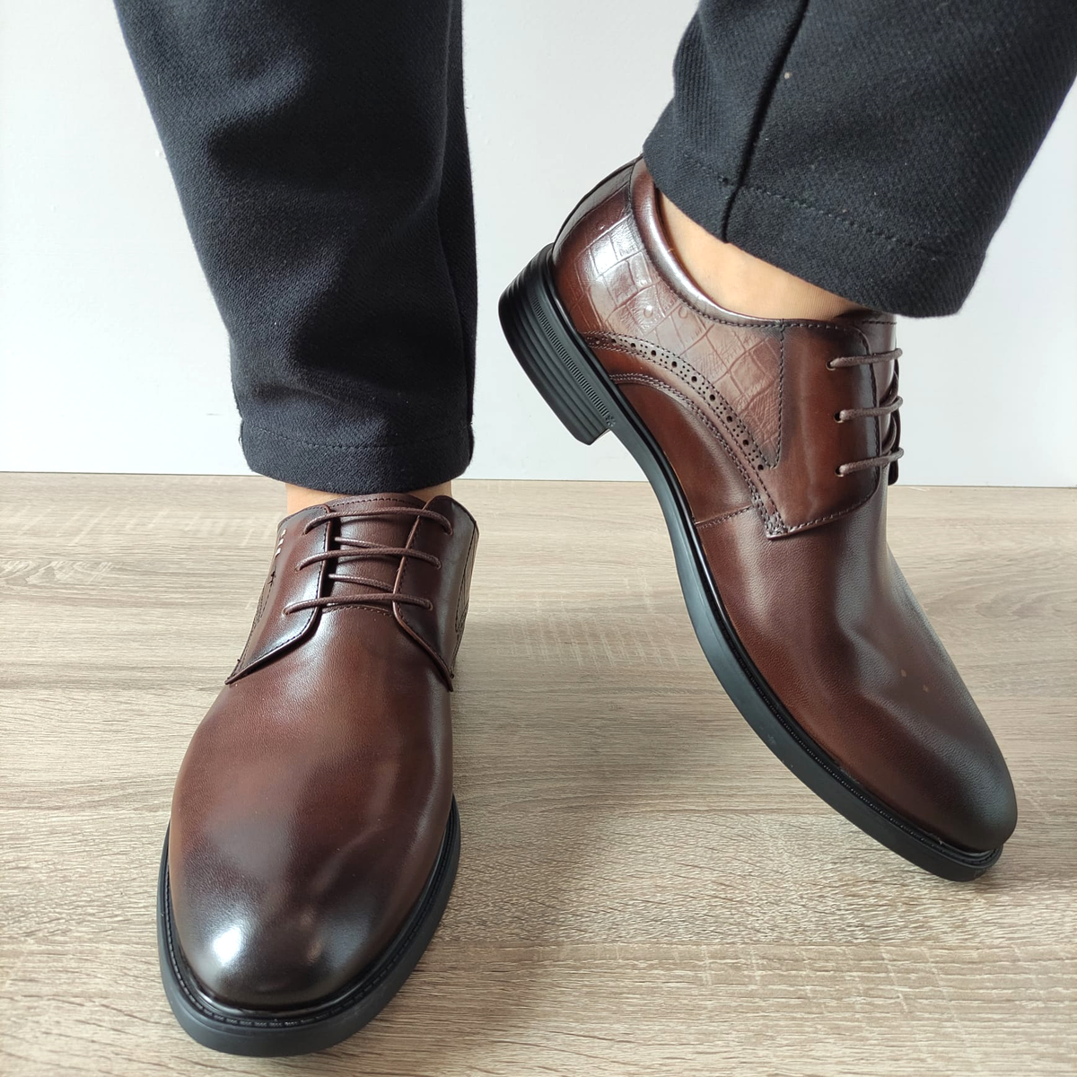 PANTOFI ELEGANTI BARBATI ELDEMAS TKH1352 MARO - imagine 6