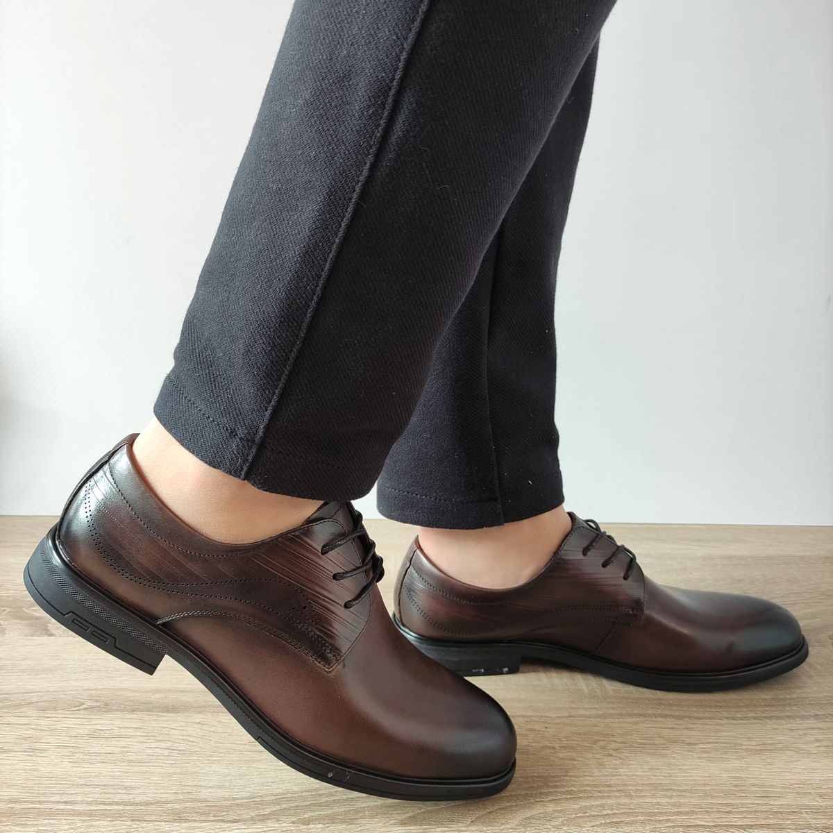PANTOFI ELEGANTI BARBATI MELS 10577 MARO - imagine 2