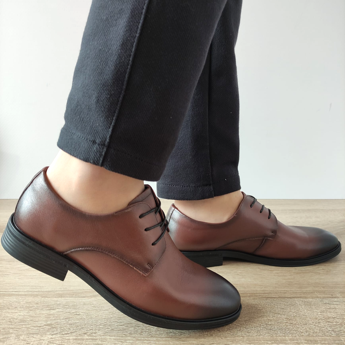 PANTOFI ELEGANTI BARBATI MELS 10663 MARO - imagine 2