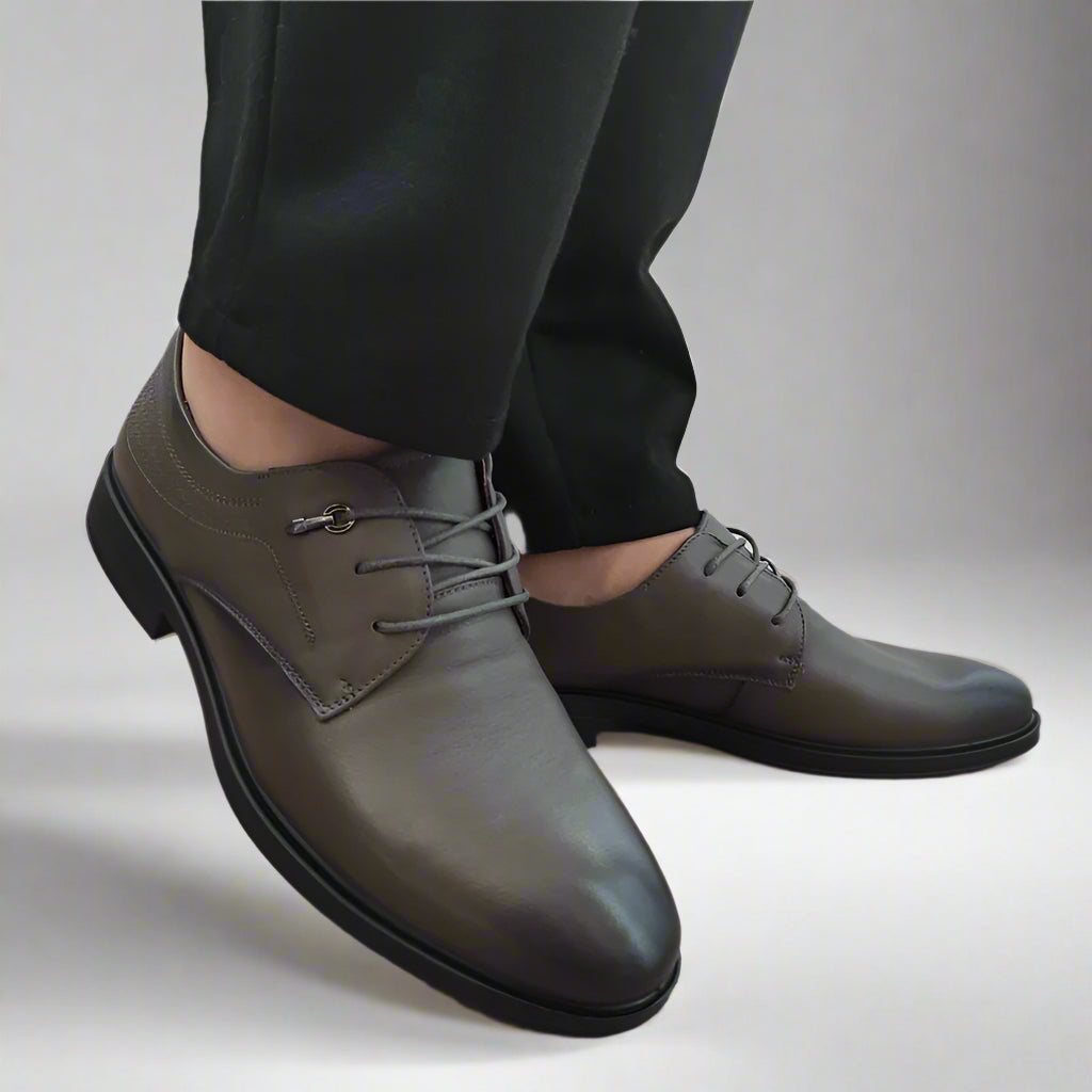 PANTOFI ELEGANTI BARBATI MELS 917083 GRI - imagine 3