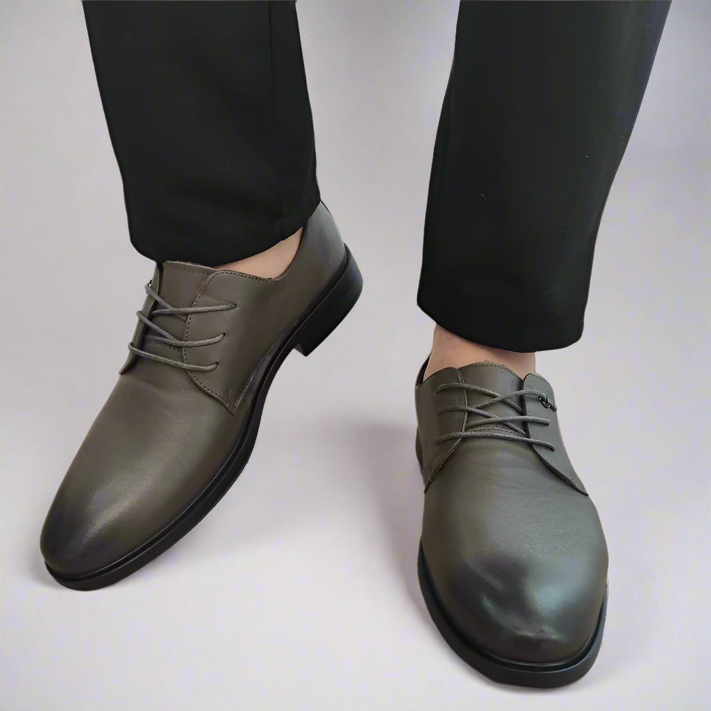 PANTOFI ELEGANTI BARBATI MELS 917083 GRI - imagine 4