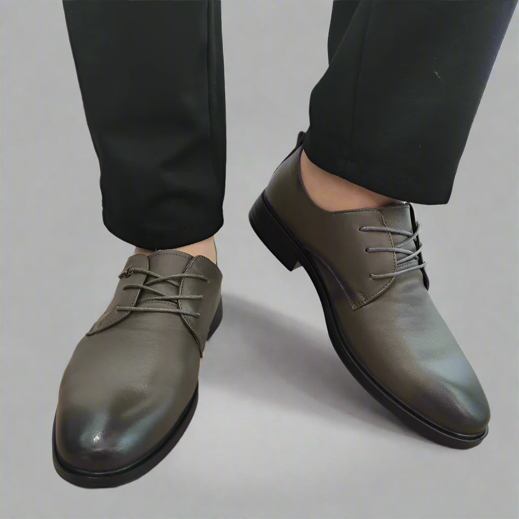 PANTOFI ELEGANTI BARBATI MELS 917083 GRI - imagine 5