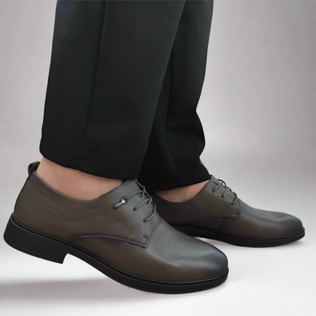PANTOFI ELEGANTI BARBATI MELS 917083 GRI - imagine 2