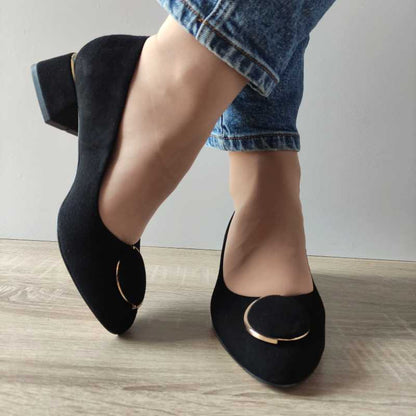 PANTOFI ELEGANTI DAMA AGA E1481 19 NEGRI VELUR