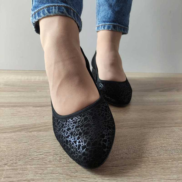 PANTOFI ELEGANTI DAMA AGA E1640 3004 NEGRI IMPRIMATI - imagine 5