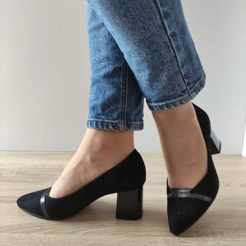 PANTOFI ELEGANTI DAMA ANTONIO 13462 NEGRI VELUR - imagine 5