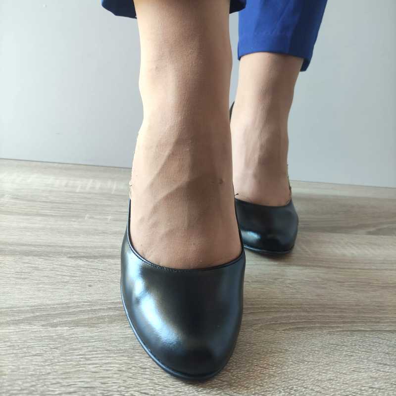 PANTOFI ELEGANTI DAMA ANTONIO 23336 NEGRI CU TOC FORO - imagine 5