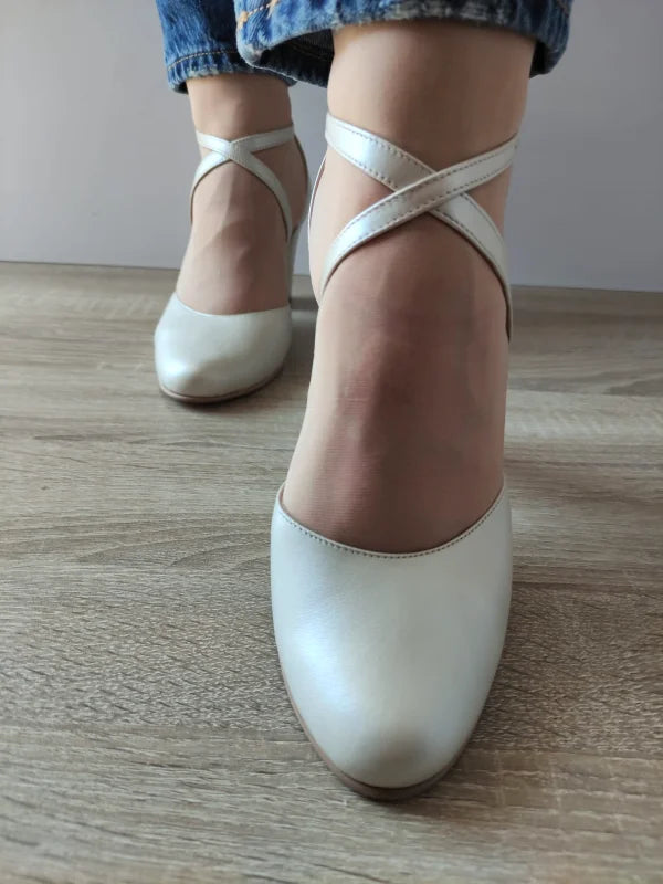 PANTOFI ELEGANTI DAMA ANTONIO 27336 BEJ SIDEFAT - imagine 4