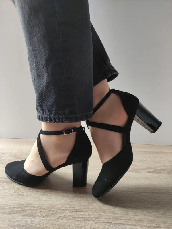 PANTOFI ELEGANTI DAMA ANTONIO 27336 NEGRI VELUR - imagine 2