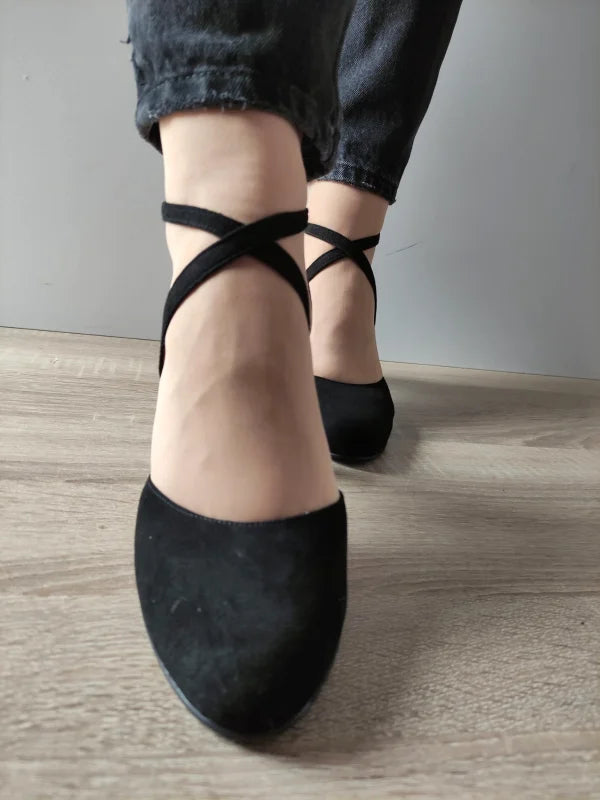 PANTOFI ELEGANTI DAMA ANTONIO 27336 NEGRI VELUR - imagine 3
