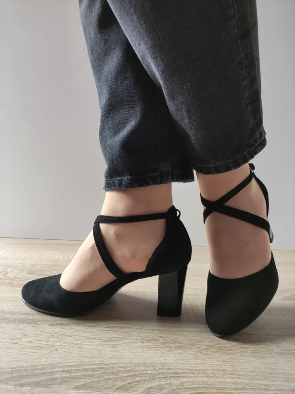 PANTOFI ELEGANTI DAMA ANTONIO 27336 NEGRI VELUR - imagine 5