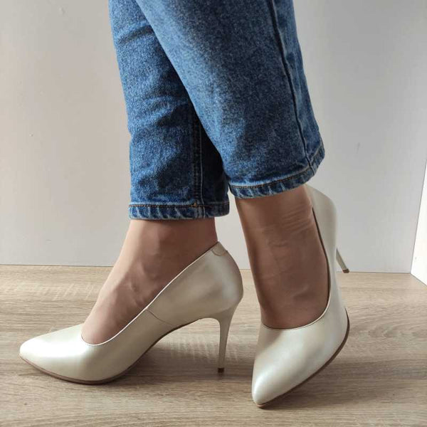 PANTOFI ELEGANTI DAMA ANTONIO 3527 BEJ SIDEF - imagine 2