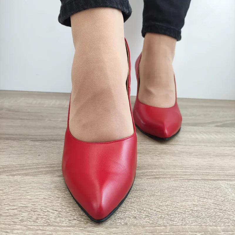PANTOFI ELEGANTI DAMA ANTONIO 3527 ROSII - imagine 4