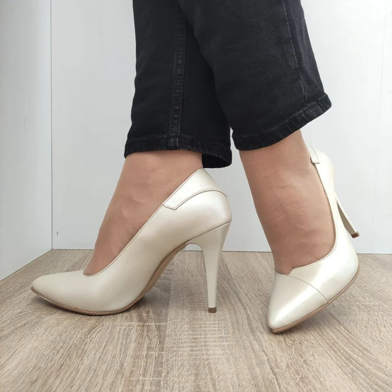 PANTOFI ELEGANTI DAMA ANTONIO 50175 BEJ - imagine 5