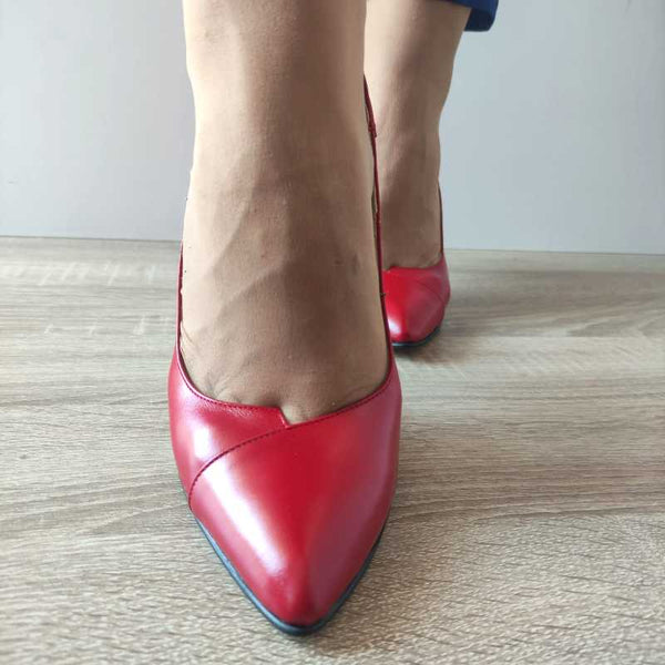 PANTOFI ELEGANTI DAMA ANTONIO 50175 ROSII - imagine 5