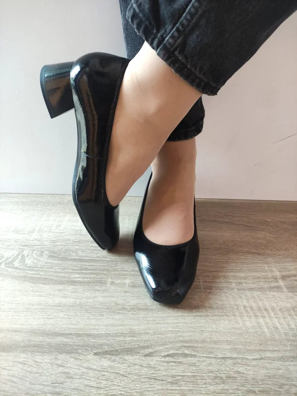 PANTOFI ELEGANTI DAMA CAPRICE 22303-43 NEGRI LAC - imagine 4
