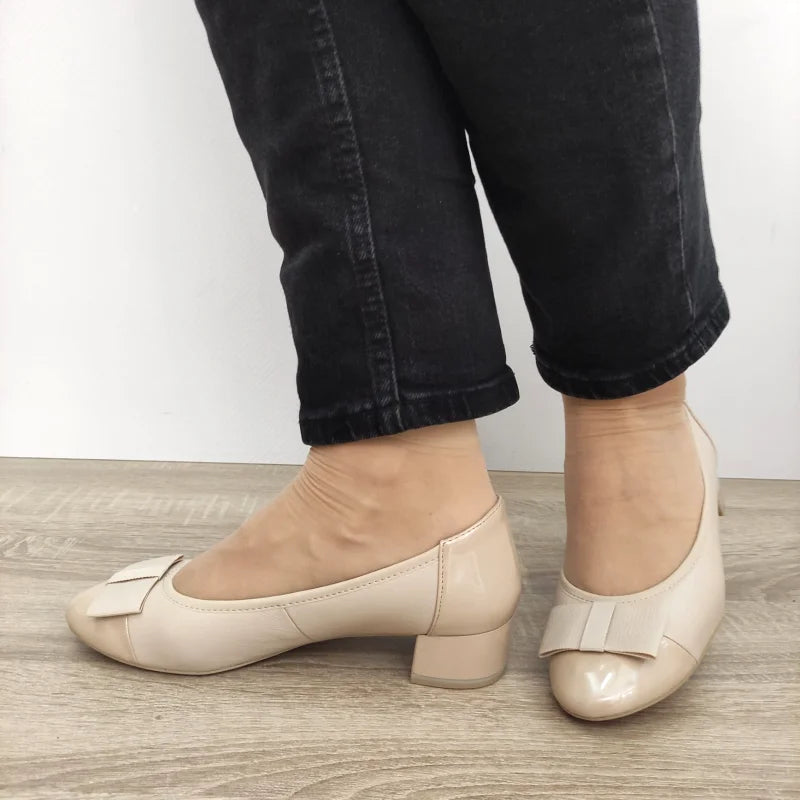 PANTOFI ELEGANTI DAMA CAPRICE 22307-42 BEJ CU LAC - imagine 3