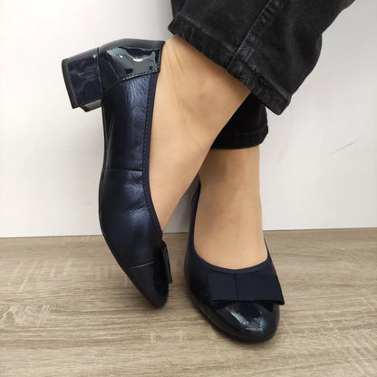 PANTOFI ELEGANTI DAMA CAPRICE 22307-42 BLEUMARIN CU LAC