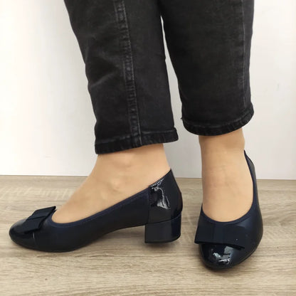 PANTOFI ELEGANTI DAMA CAPRICE 22307-42 BLEUMARIN CU LAC