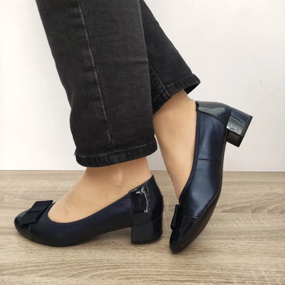 PANTOFI ELEGANTI DAMA CAPRICE 22307-42 BLEUMARIN CU LAC