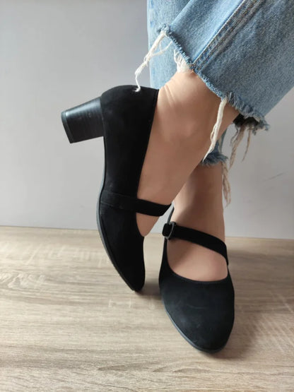 PANTOFI ELEGANTI DAMA CAPRICE 22307-45 NEGRI VELUR