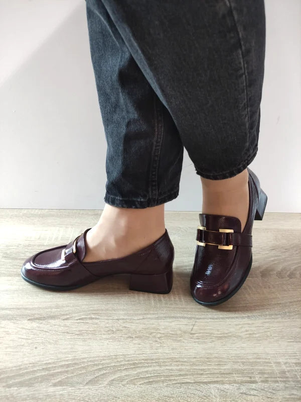 PANTOFI ELEGANTI DAMA CAPRICE 24303-45 BORDO LAC - imagine 5