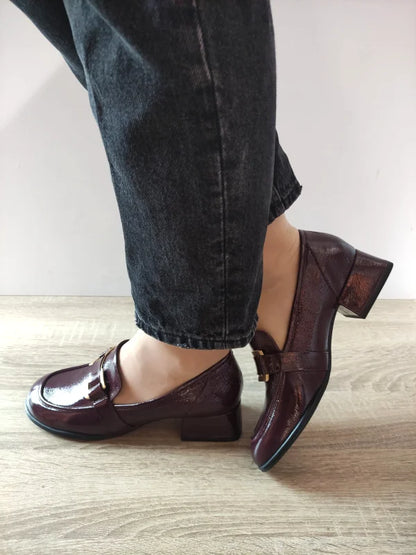 PANTOFI ELEGANTI DAMA CAPRICE 24303-45 BORDO LAC