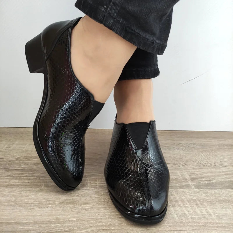 PANTOFI ELEGANTI DAMA DOGATI 017 341 NEGRI CROCO