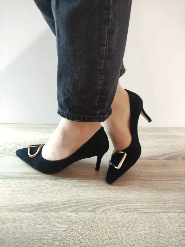 PANTOFI ELEGANTI DAMA EPICA 50047A 01-1 NEGRI VELUR - imagine 3