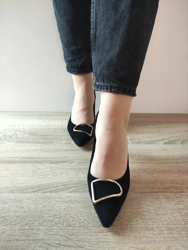 PANTOFI ELEGANTI DAMA EPICA 50047A 01-1 NEGRI VELUR - imagine 5