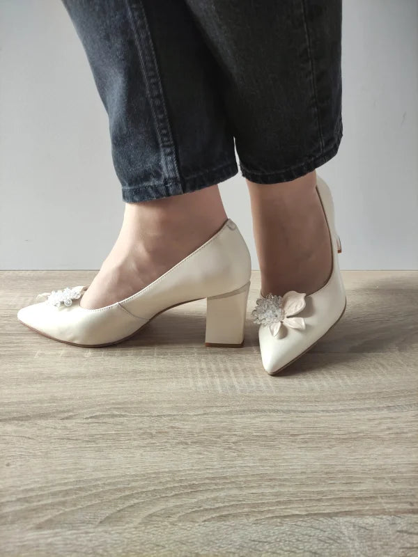 PANTOFI ELEGANTI DAMA EPICA 60063A 52-N CREM (APRICOT PEARL) - imagine 5