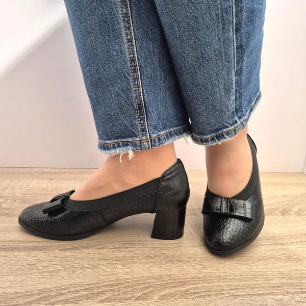 PANTOFI ELEGANTI DAMA EPICA 70008A 01-O NEGRI CROCO - imagine 2