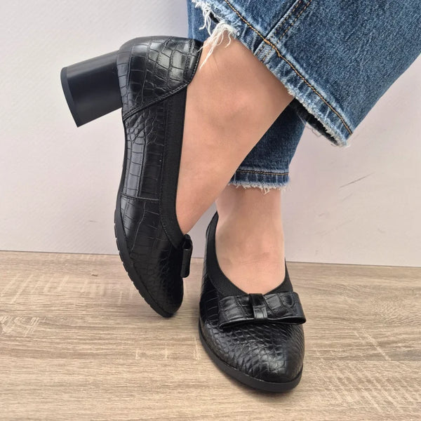 PANTOFI ELEGANTI DAMA EPICA 70008A 01-O NEGRI CROCO - imagine 4