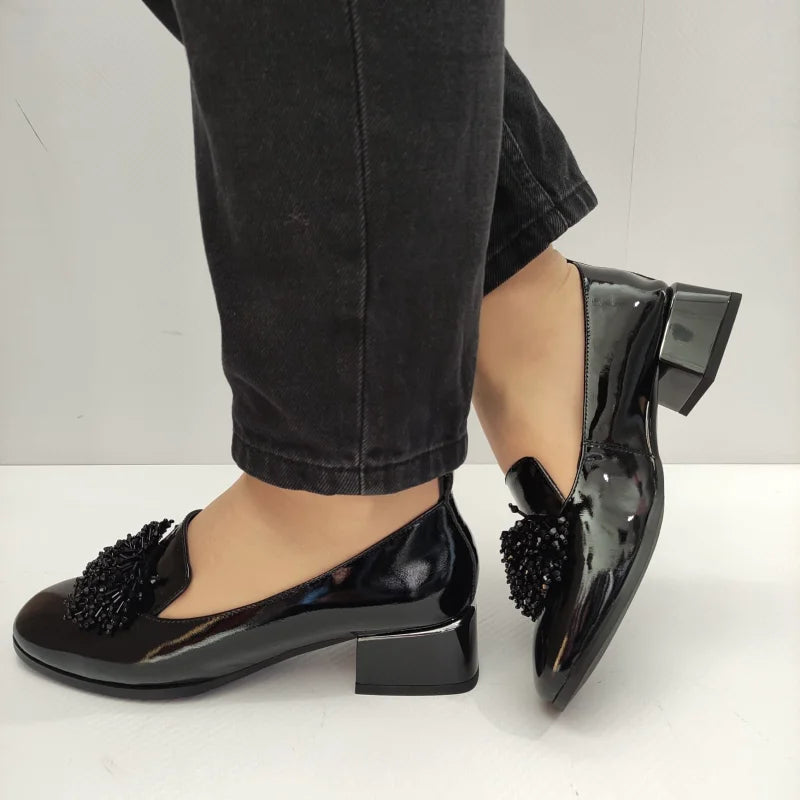 PANTOFI ELEGANTI DAMA EPICA 740001B NEGRI LAC - imagine 2