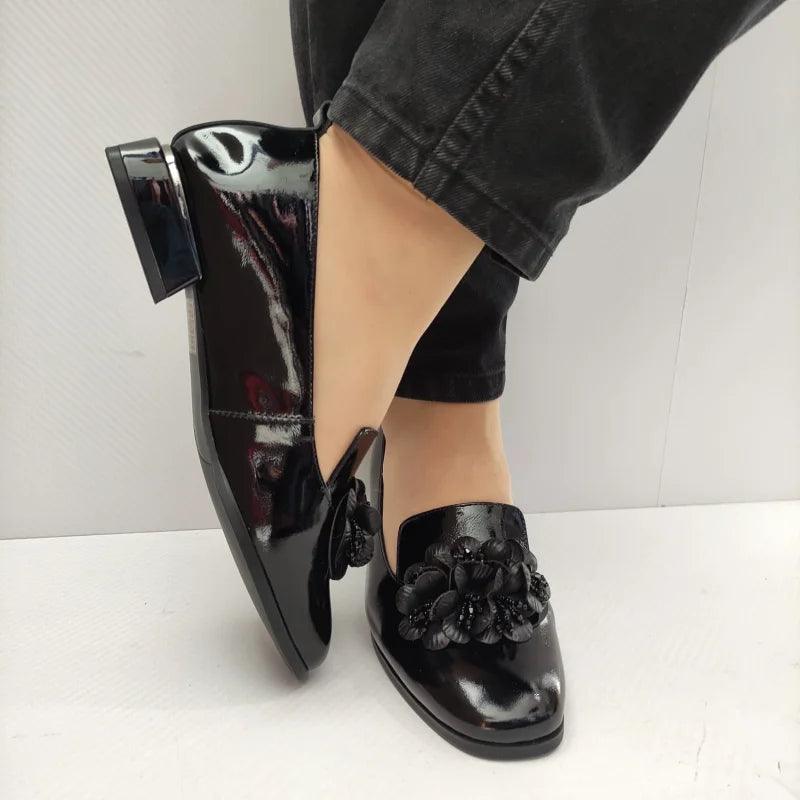 PANTOFI ELEGANTI DAMA FEELING H5215-3426 NEGRI LAC - imagine 4