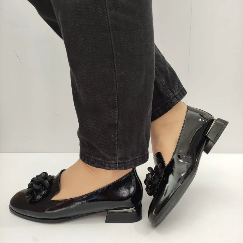 PANTOFI ELEGANTI DAMA FEELING H5215-3426 NEGRI LAC - imagine 2