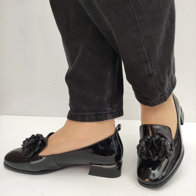 PANTOFI ELEGANTI DAMA FEELING H5215-3426 NEGRI LAC - imagine 3
