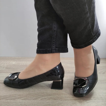 PANTOFI ELEGANTI DAMA FORMAZIONE 0059-15 GRI CROCO LACUITI