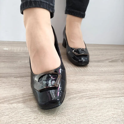 PANTOFI ELEGANTI DAMA FORMAZIONE 0059-15 GRI CROCO LACUITI