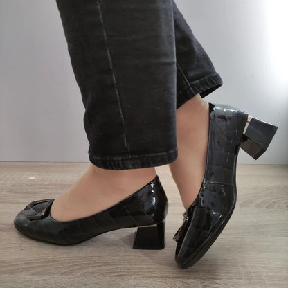 PANTOFI ELEGANTI DAMA FORMAZIONE 0059-15 GRI CROCO LACUITI