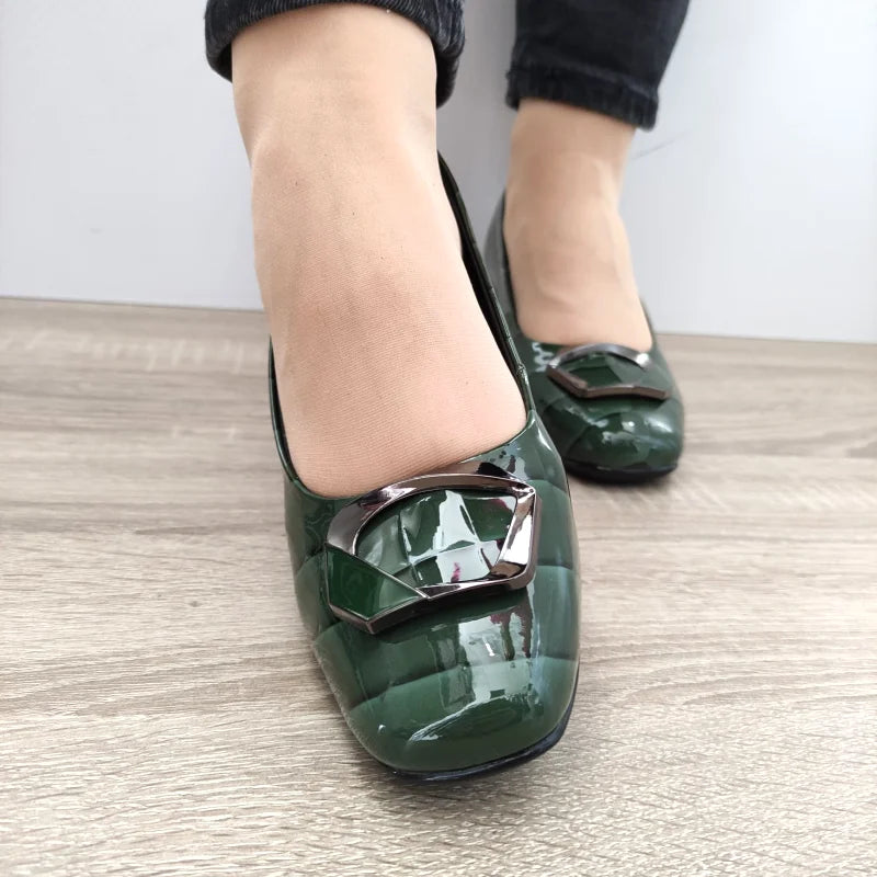 PANTOFI ELEGANTI DAMA FORMAZIONE 0059-15 LACUITI VERDE CROCO - imagine 5