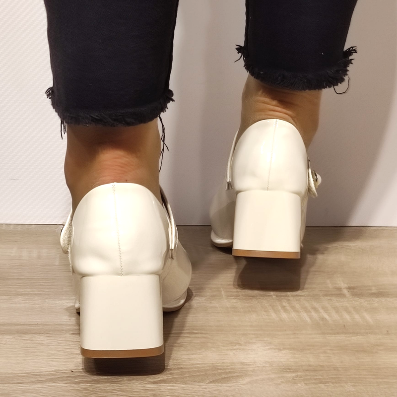 PANTOFI ELEGANTI DAMA FORMAZIONE 1136 CREM LAC - imagine 4