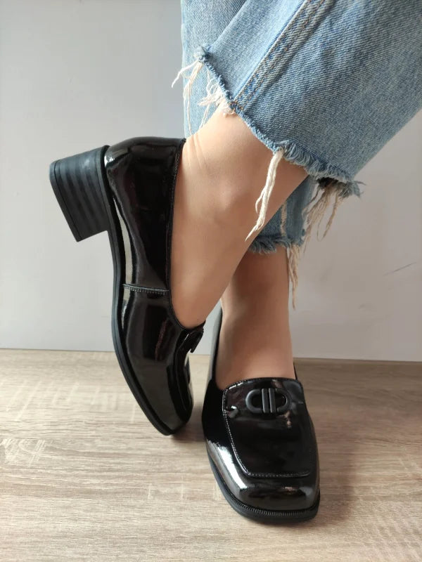 PANTOFI ELEGANTI DAMA FORMAZIONE 1355-15 NEGRI LAC - imagine 5