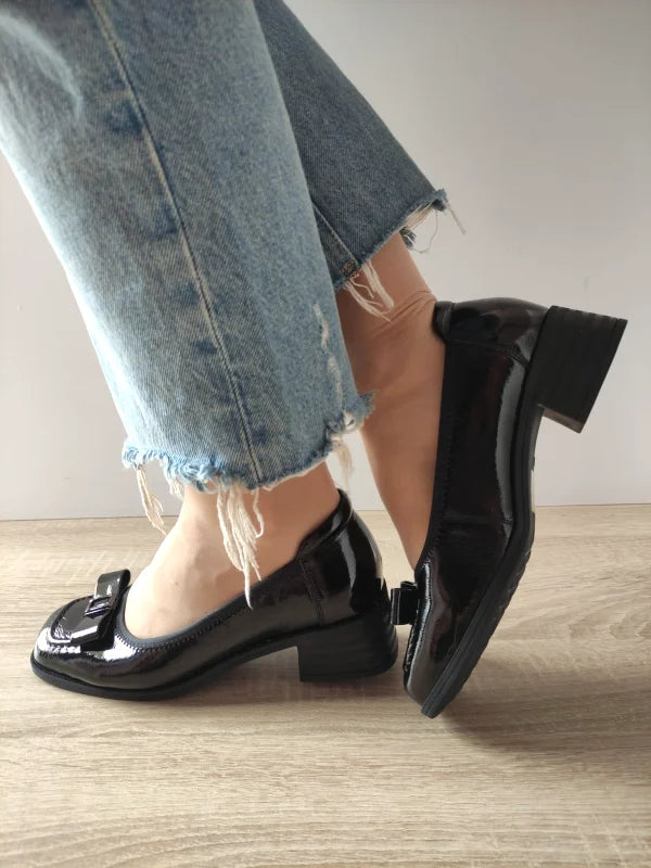 PANTOFI ELEGANTI DAMA FORMAZIONE 1355-1 NEGRI LAC - imagine 2