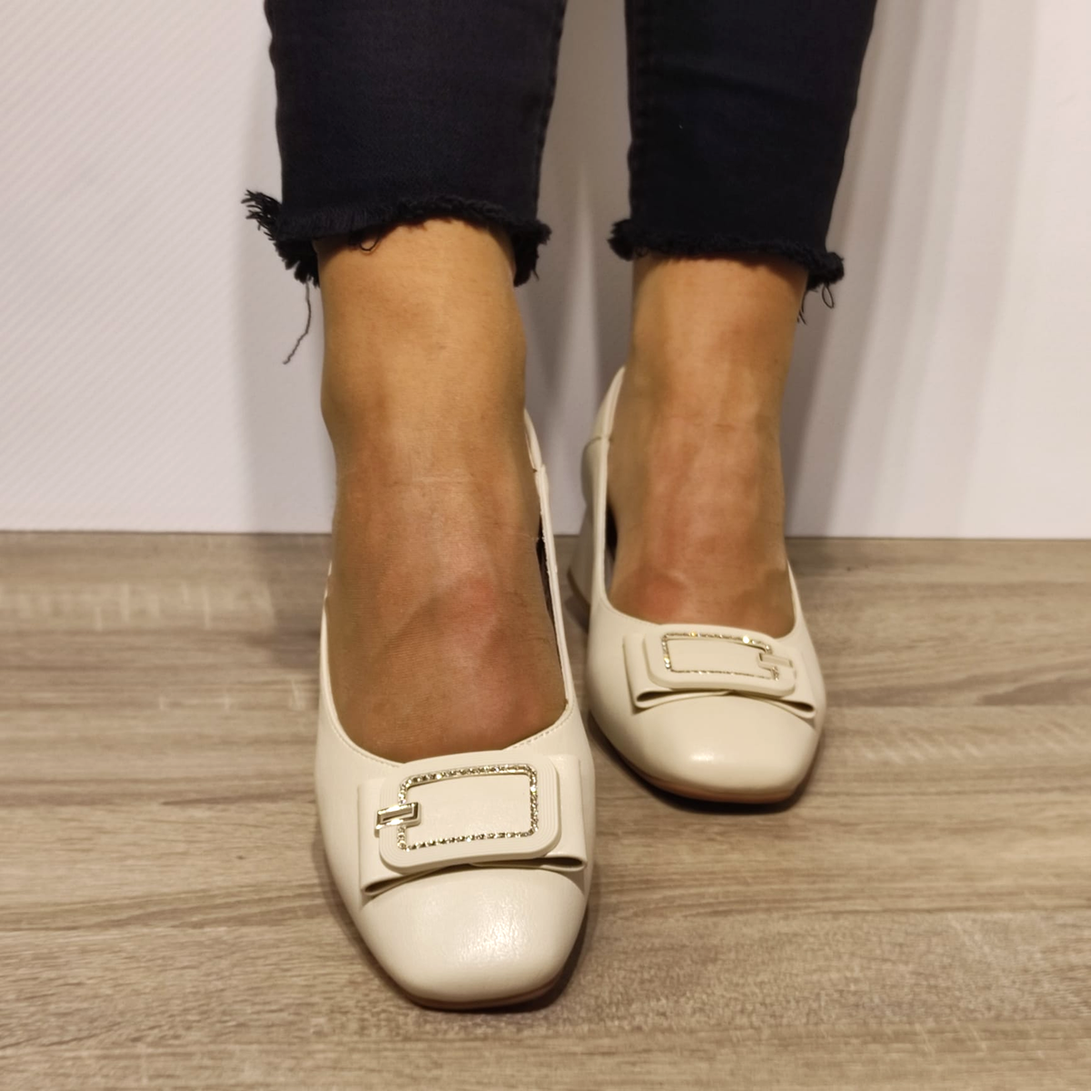 PANTOFI ELEGANTI DAMA FORMAZIONE 508-12 CREM - imagine 6