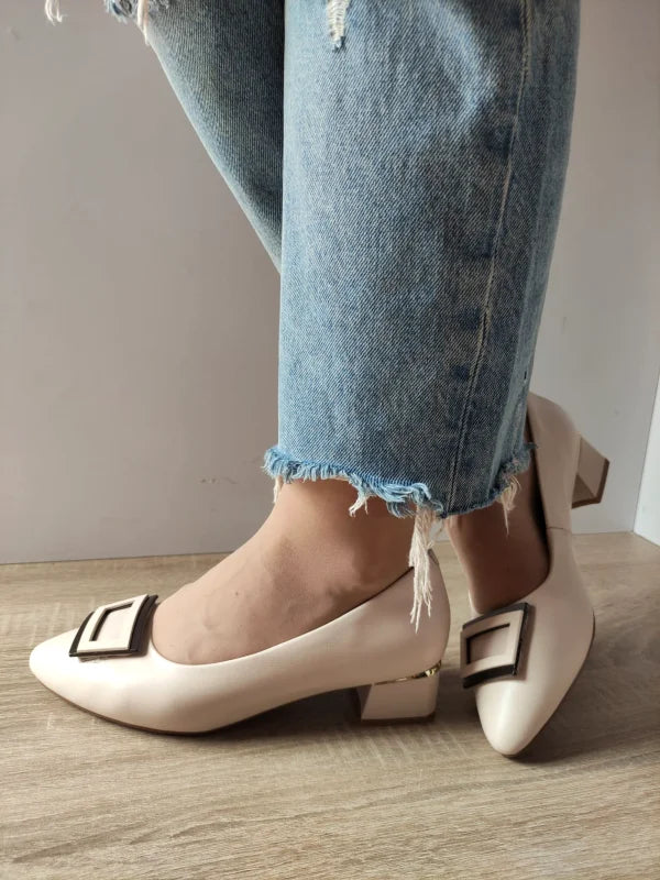 PANTOFI ELEGANTI DAMA FORMAZIONE 7501-15 CREM