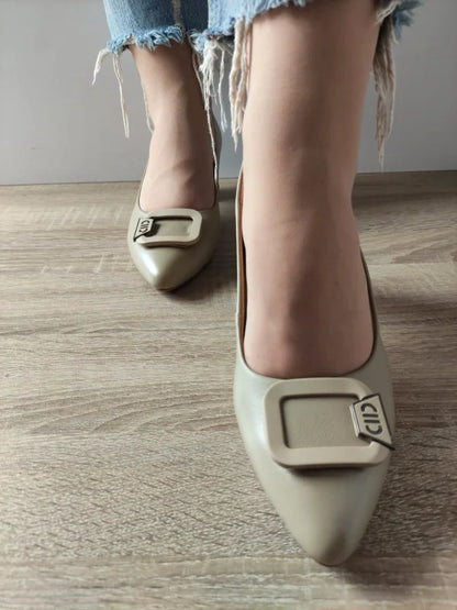 PANTOFI ELEGANTI DAMA FORMAZIONE 855-11 KHAKI (BEJ)