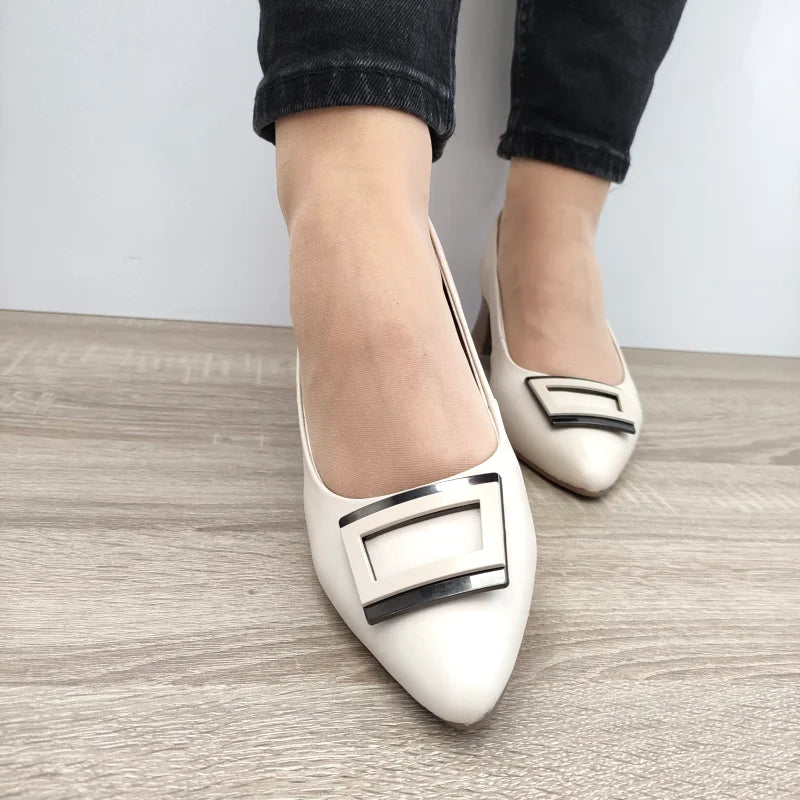 PANTOFI ELEGANTI DAMA FORMAZIONE 91158-10 CREM - imagine 4