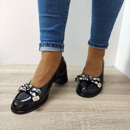 PANTOFI ELEGANTI DAMA FORMAZIONE F30 NEGRI LAC